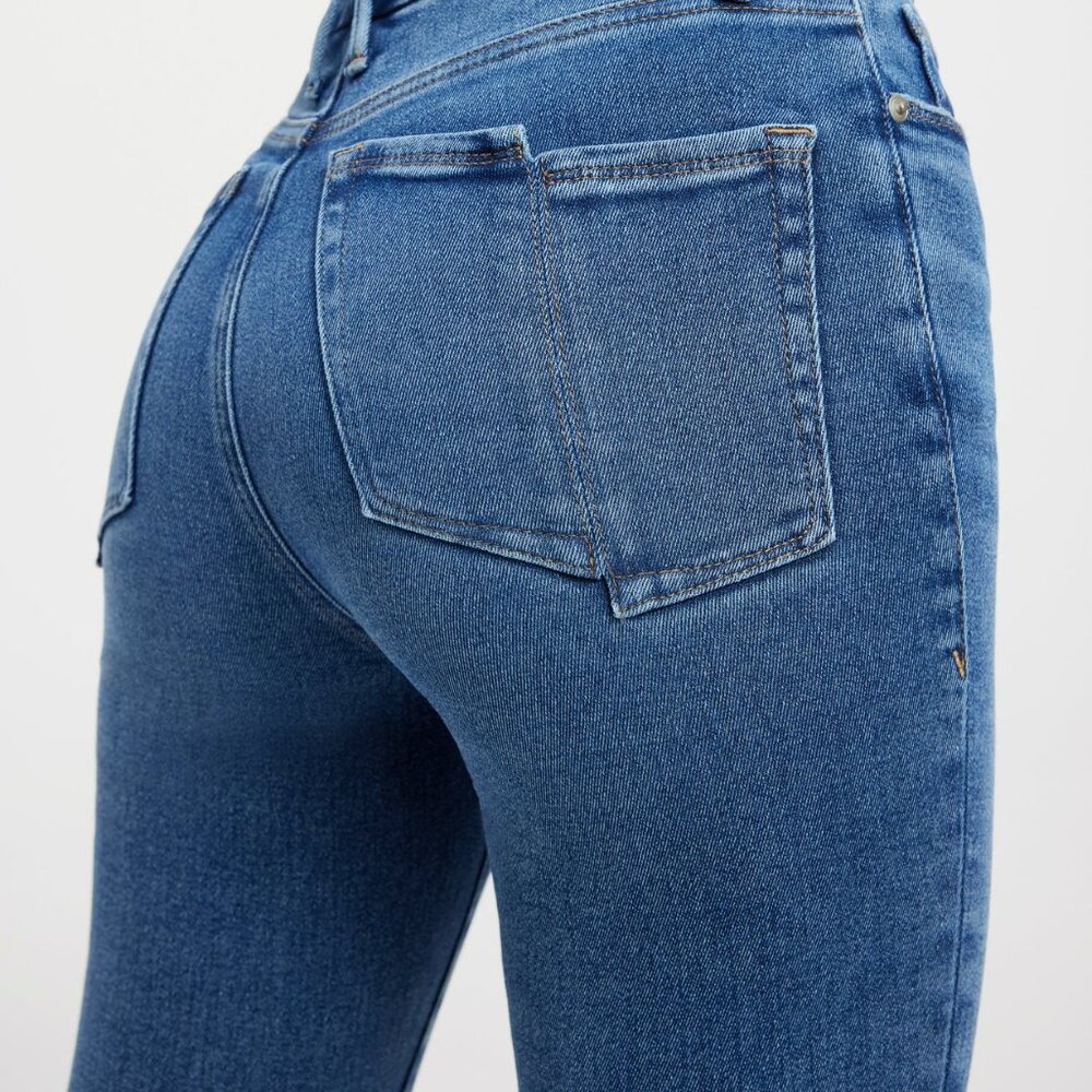 Good American GOOD WAIST CROP WITH SLIT